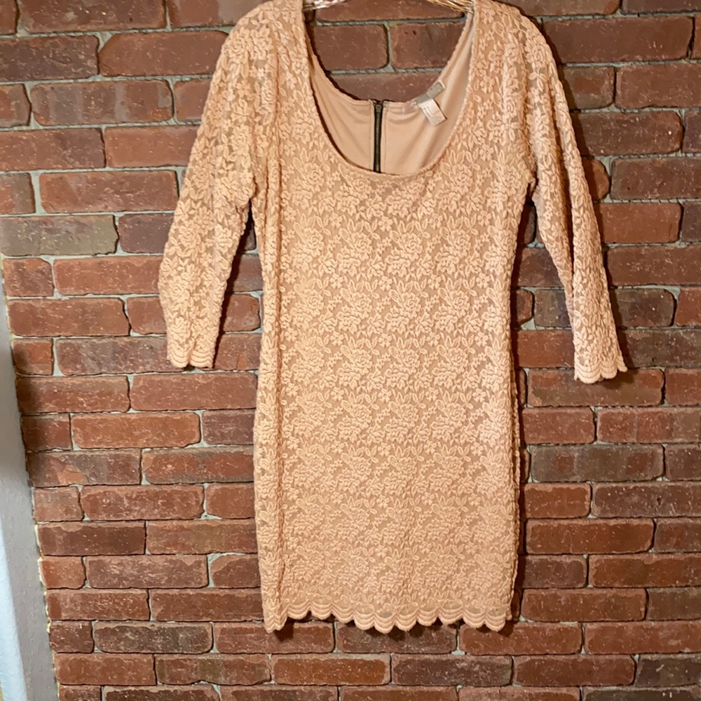 Beige Lacy Dress